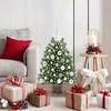 Dirbtinė Kalėdų eglutė su 150 LED s stovu Žalia 75 cm PE ir PVC