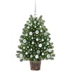 Dirbtinė Kalėdų eglutė su 150 LED s stovu Žalia 95 cm PE ir PVC