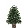 Dirbtinė Kalėdų eglutė su 150 LED s stovu Žalia 75 cm PE ir PVC