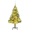 Dirbtinė Kalėdų eglutė su 150 LED, žaisliukais ir sniegu, 150cm