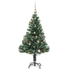 Dirbtinė Kalėdų eglutė su 150 LED, žaisliukais ir sniegu, 150cm