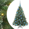 Dirbtinė Kalėdų eglutė su 150 LED Žalia 120 cm PE ir PVC