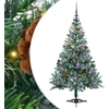 Dirbtinė Kalėdų eglutė su 150 LED Žalia 150 cm PVC ir plienas