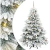 Dirbtinė Kalėdų eglutė su 150 LED Balta 150 cm PE ir PVC