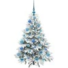 Dirbtinė Kalėdų eglutė su 150 LED Balta 120 cm PE ir PVC
