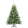 Dirbtinė Kalėdų eglutė su 150 LED Žalia 120 cm PE ir PVC