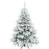 Dirbtinė Kalėdų eglutė su 150 LED Balta 150 cm PE ir PVC