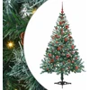 Dirbtinė Kalėdų eglutė su 150 LED Žalia 150 cm PVC ir plienas