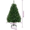 Dirbtinė Kalėdų eglutė su 150 LED Žalia 120 cm PVC ir metalas