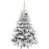 Dirbtinė Kalėdų eglutė su 150 LED Balta 120 cm PE ir PVC