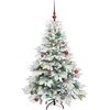 Dirbtinė Kalėdų eglutė su 150 LED Balta 150 cm PE ir PVC