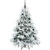 Dirbtinė Kalėdų eglutė su 150 LED Balta 150 cm PE ir PVC