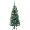 Dirbtinė Kalėdų eglutė su 150 LED Žalia 120 cm PE ir PVC