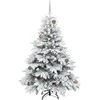 Dirbtinė Kalėdų eglutė su 150 LED Balta 150 cm PE ir PVC
