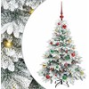 Dirbtinė Kalėdų eglutė su 150 LED Balta 120 cm PE ir PVC