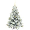 Dirbtinė Kalėdų eglutė su 150 LED Balta 120 cm PE ir PVC