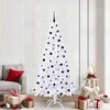 Dirbtinė Kalėdų eglutė su 300 LED Balta 210 cm PVC ir Plienas