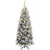 Dirbtinė Kalėdų eglutė su 300 LED s stovu Balta 180 cm