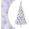 Dirbtinė Kalėdų eglutė su 300 LED Balta 210 cm PVC ir Plienas