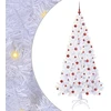 Dirbtinė Kalėdų eglutė su 300 LED Balta 210 cm PVC ir Plienas