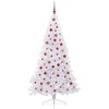 Dirbtinė Kalėdų eglutė su 300 LED Balta 210 cm PVC ir Plienas
