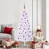 Dirbtinė Kalėdų eglutė su 300 LED Balta 180 cm PVC ir Plienas