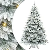 Dirbtinė Kalėdų eglutė su 300 LED Balta 240 cm PE ir PVC