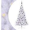 Dirbtinė Kalėdų eglutė su 300 LED Balta 210 cm PVC ir Plienas