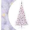Dirbtinė Kalėdų eglutė su 300 LED Balta 210 cm PVC ir Plienas