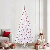Dirbtinė Kalėdų eglutė su 300 LED Balta 210 cm PVC ir Plienas