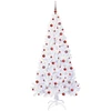 Dirbtinė Kalėdų eglutė su 300 LED Balta 210 cm PVC ir Plienas