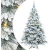 Dirbtinė Kalėdų eglutė su 300 LED Balta 180 cm PE ir PVC