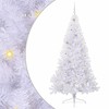 Dirbtinė Kalėdų eglutė su 300 LED Balta 210 cm PVC ir Plienas