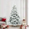 Dirbtinė Kalėdų eglutė su 300 LED Balta 210 cm PE ir PVC