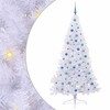 Dirbtinė Kalėdų eglutė su 300 LED Balta 210 cm PVC ir Plienas