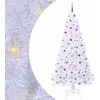 Dirbtinė Kalėdų eglutė su 300 LED Balta 240 cm PVC ir Plienas