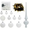 Dirbtinė Kalėdų eglutė su 300 LED Balta 210 cm PVC ir Plienas