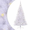 Dirbtinė Kalėdų eglutė su 300 LED Balta 210 cm PVC ir Plienas