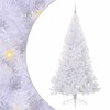 Dirbtinė Kalėdų eglutė su 300 LED Balta 210 cm PVC ir Plienas