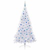 Dirbtinė Kalėdų eglutė su 300 LED Balta 210 cm PVC ir Plienas