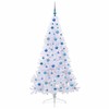 Dirbtinė Kalėdų eglutė su 300 LED Balta 180 cm PVC ir Plienas