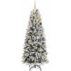 Dirbtinė Kalėdų eglutė su 300 LED s stovu Balta 210 cm