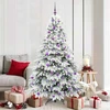 Dirbtinė Kalėdų eglutė su 300 LED Balta 180 cm PE ir PVC