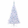 Dirbtinė Kalėdų eglutė su 300 LED Balta 210 cm PVC ir Plienas
