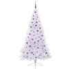 Dirbtinė Kalėdų eglutė su 300 LED Balta 210 cm PVC ir Plienas