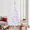 Dirbtinė Kalėdų eglutė su 300 LED Balta 210 cm PVC ir Plienas