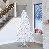 Dirbtinė Kalėdų eglutė su 300 LED Balta 240 cm PVC ir Plienas