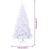 Dirbtinė Kalėdų eglutė su 300 LED Balta 210 cm PVC ir Plienas