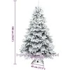 Dirbtinė Kalėdų eglutė su 300 LED Balta 180 cm PE ir PVC