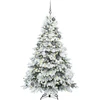 Dirbtinė Kalėdų eglutė su 300 LED Balta 180 cm PE ir PVC